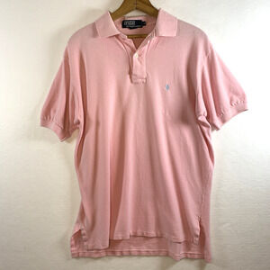 VTG Polo Ralph Lauren Mens Polo Shirt Sz M Pink Frat Boy Ivy‎ League Preppy USA